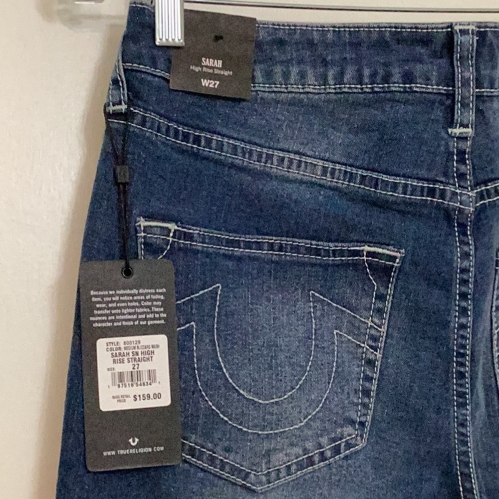 True Religion Sarah Hi-Rise straight size 27 jeans. - Picture 2 of 4